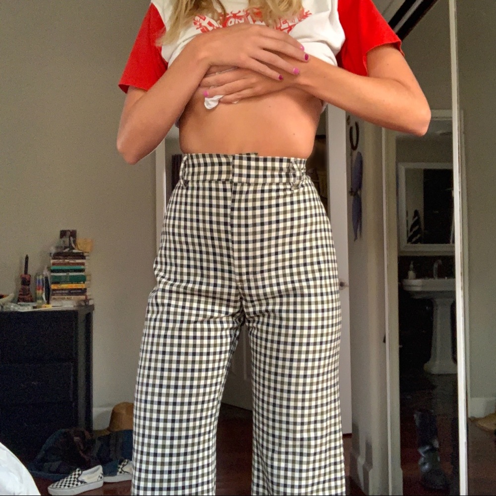 Free People Gingham pants